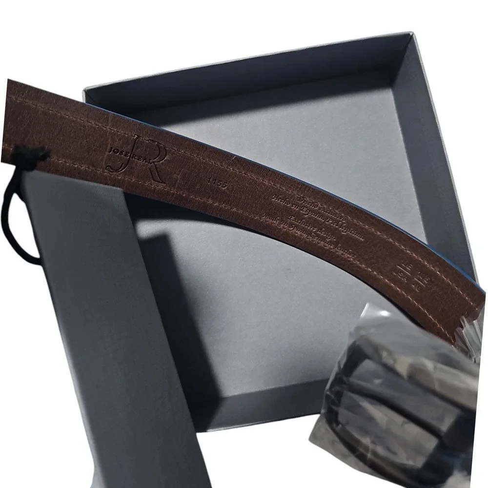 Jose Real Premium Leather Belt Brown and Blue Dress Belt Designer‎ Luxury 40S
